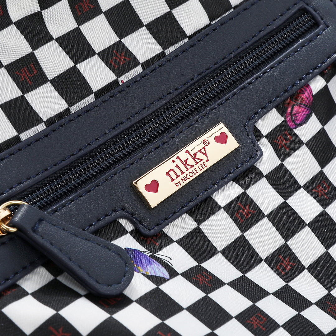 NIKKY GOES SHOPPING CRESCENT CROSSBODY BAG