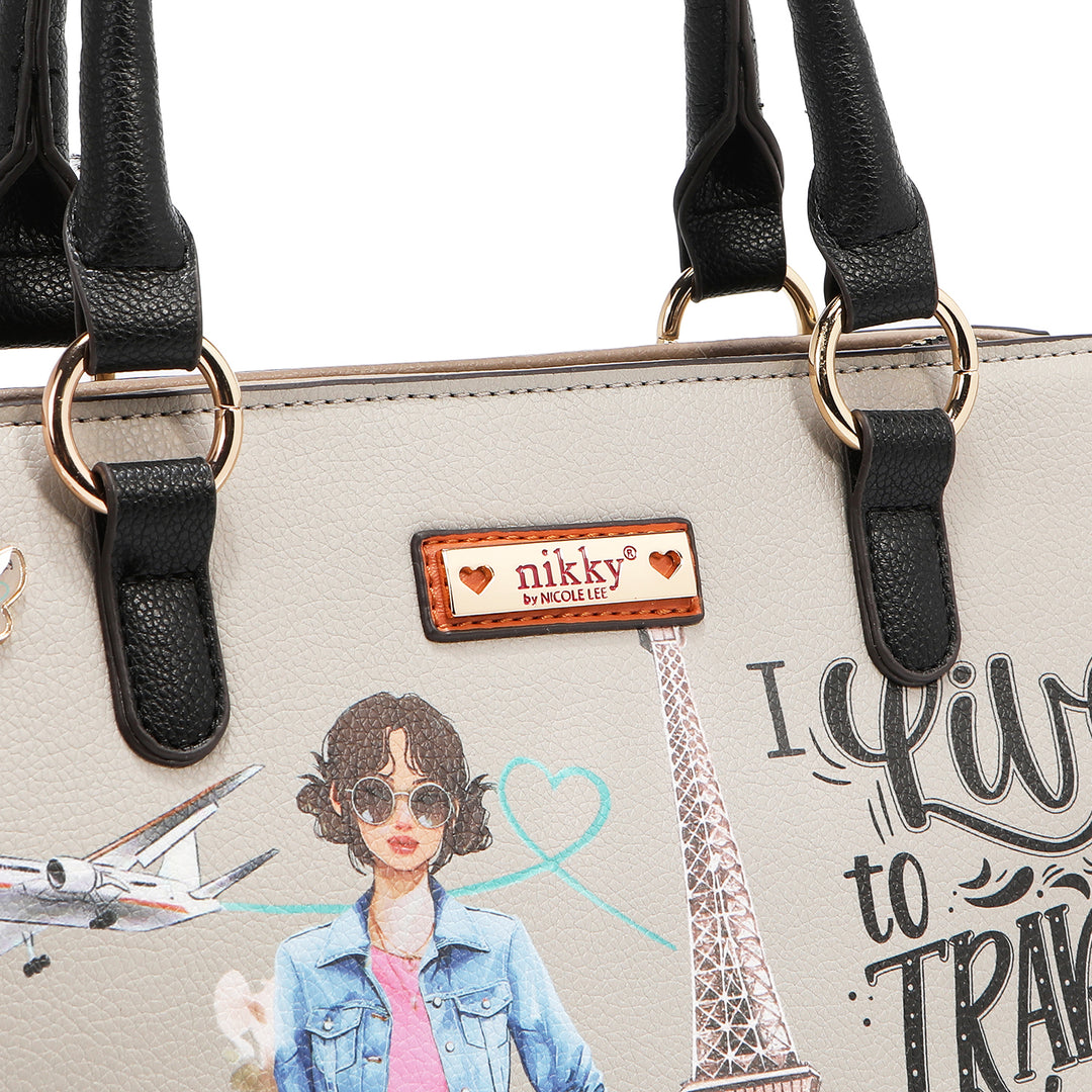 I LIVE TO TRAVEL BUCKET BAG