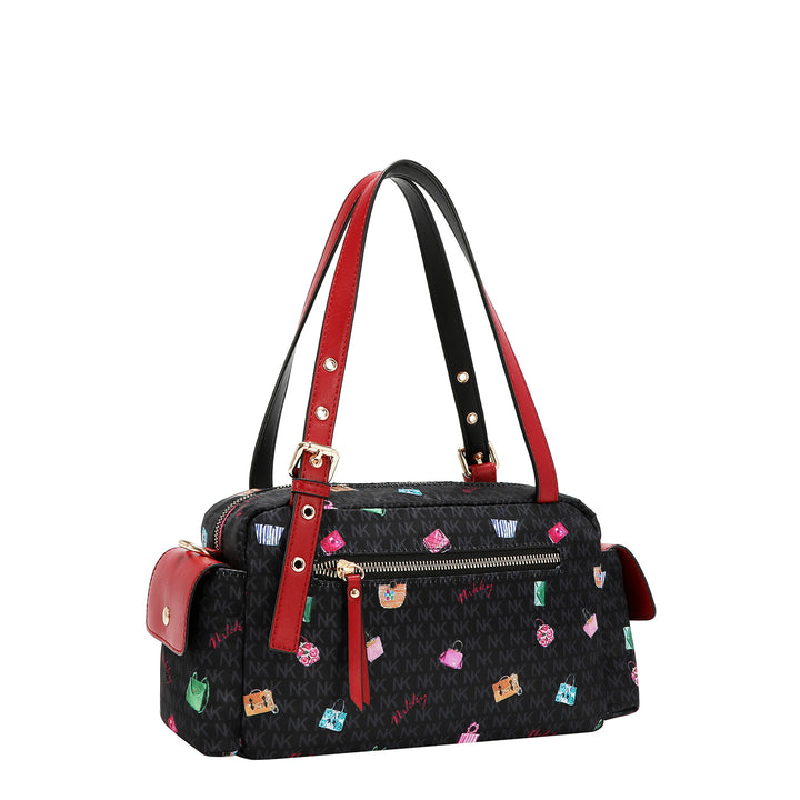 GLAMOROUS WALK NYLON SATCHEL BAG