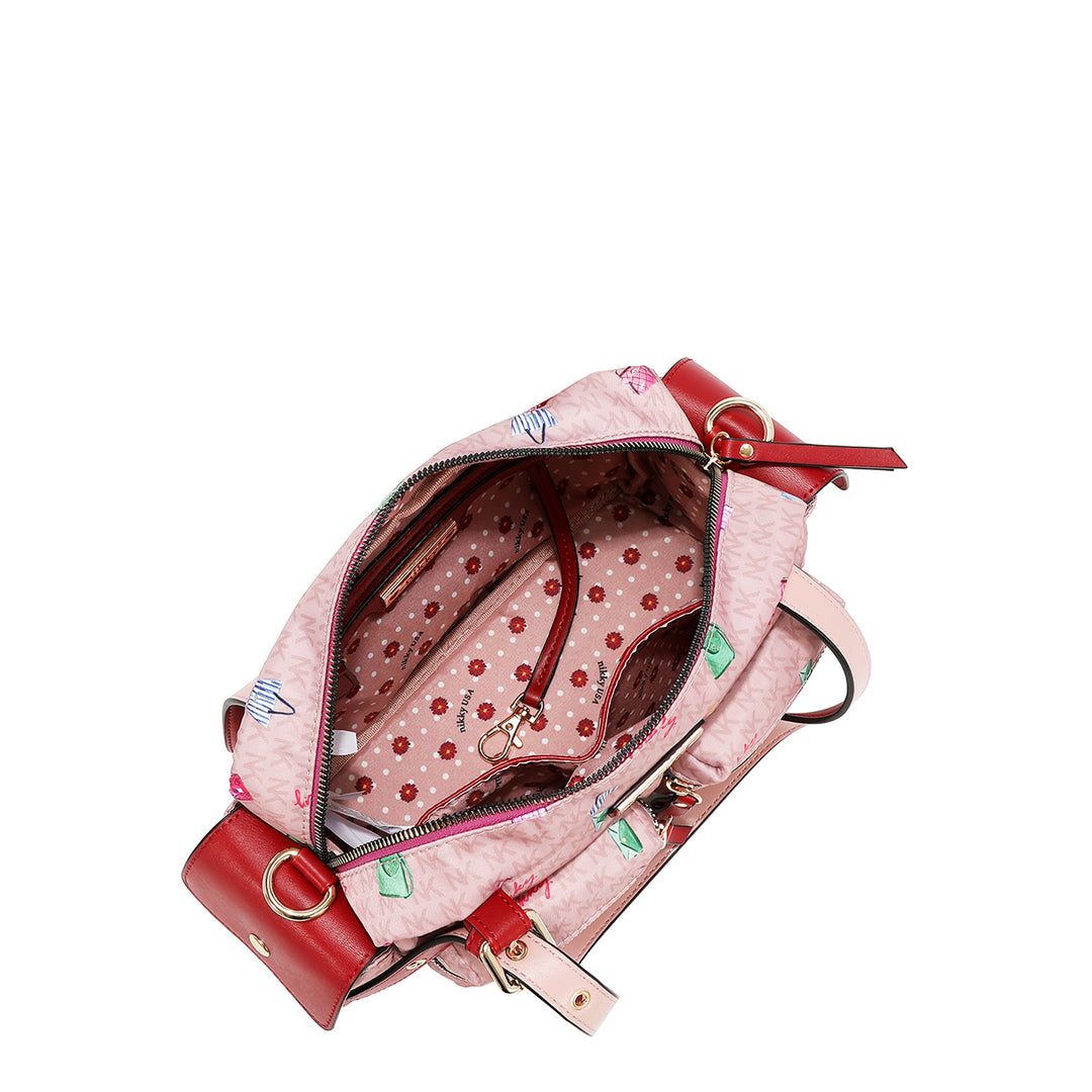 GLAMOROUS WALK NYLON SATCHEL BAG