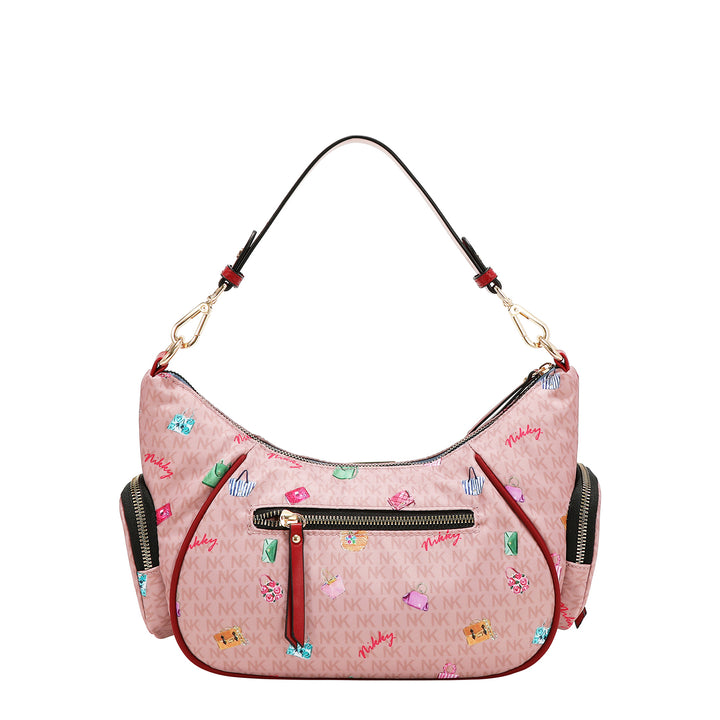 GLAMOROUS WALK NYLON SHOULDER BAG