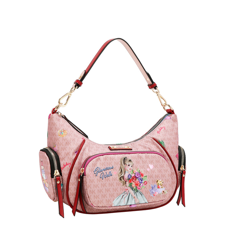 GLAMOROUS WALK NYLON SHOULDER BAG