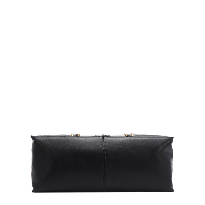 LOVE CHAIN CLEAR POCKET HOBO BAG