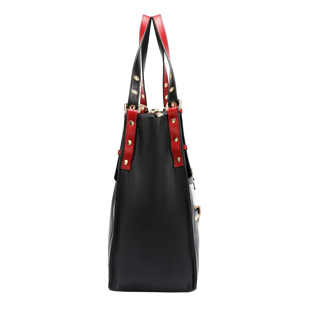 LOVE CHAIN CLEAR POCKET HOBO BAG