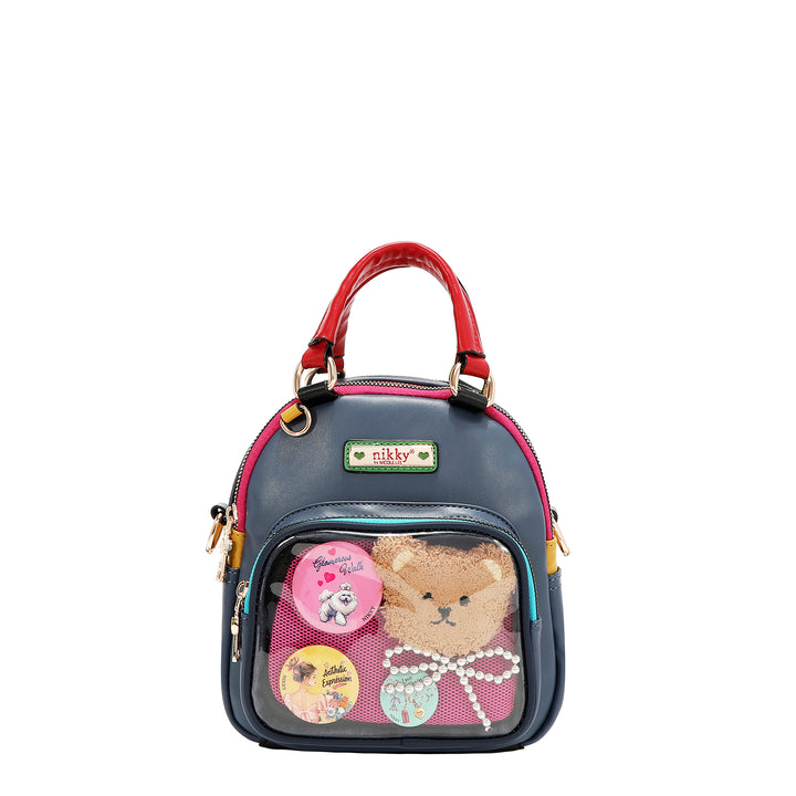 TEDDY &amp; PIN CONVERTIBLE SMALL BACKPACK / HANDBAG