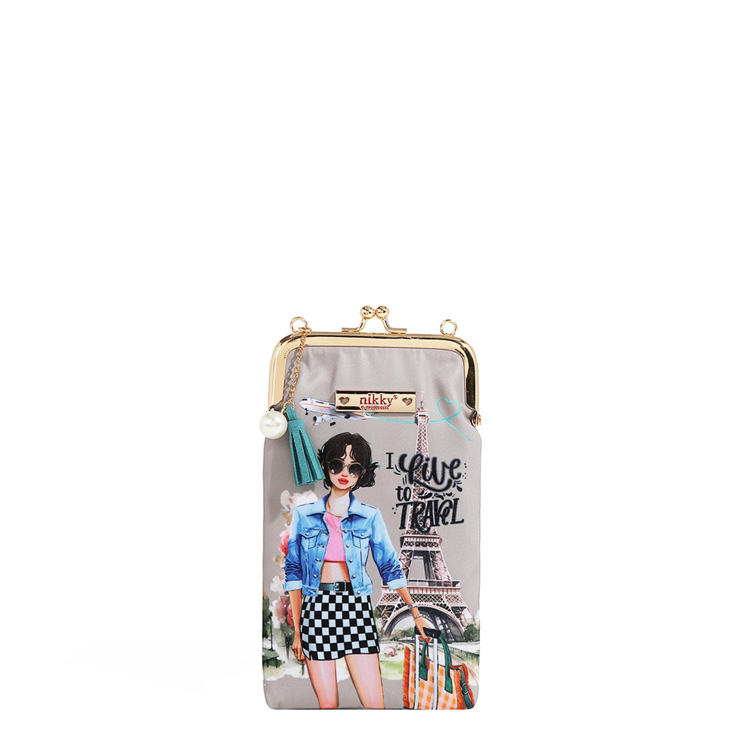 NIKKY KISSLOCK PHONE AND SUNGLASS PURSE