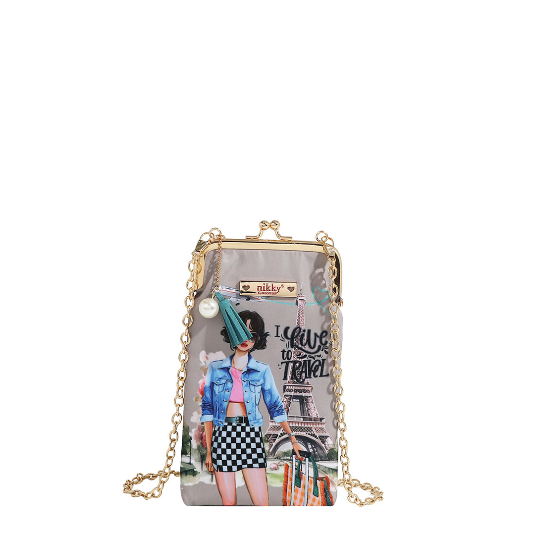 NIKKY KISSLOCK PHONE AND SUNGLASS PURSE