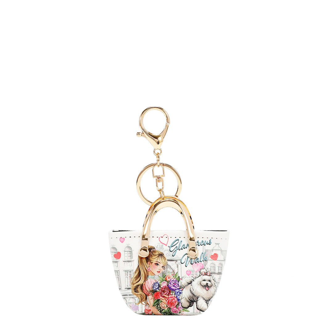 NIKKY HANDBAG-SHAPED COIN PURSE KEYCHAIN