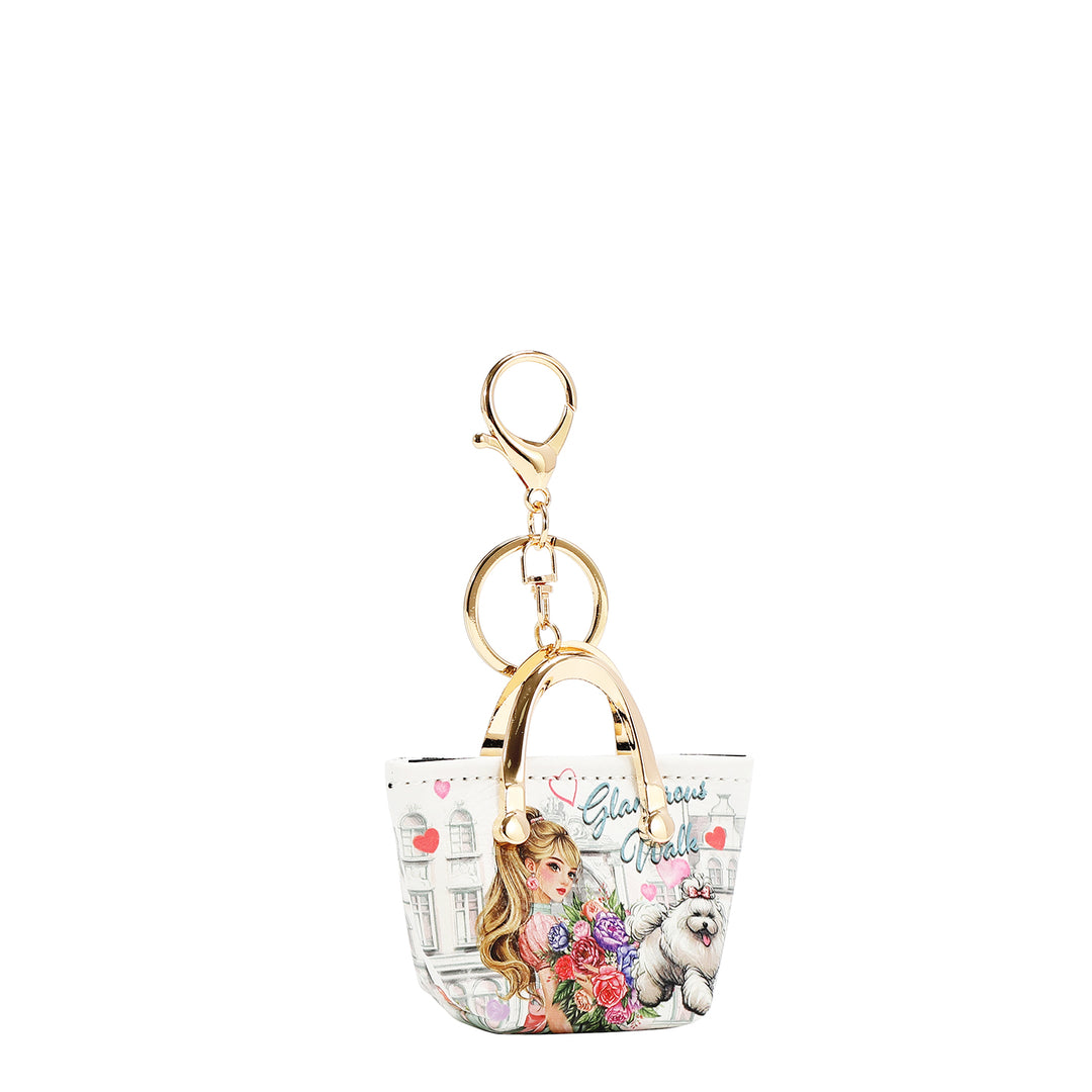 NIKKY HANDBAG-SHAPED COIN PURSE KEYCHAIN