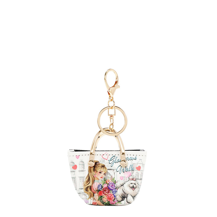 NIKKY HANDBAG-SHAPED COIN PURSE KEYCHAIN