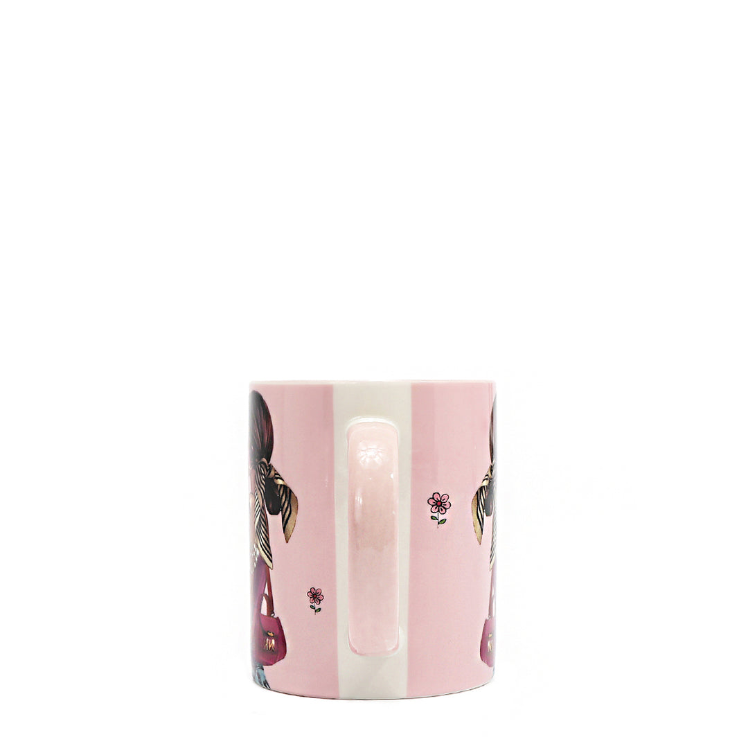 NIKKY CERAMIC MUG WITH BUNNY KEYCHAIN