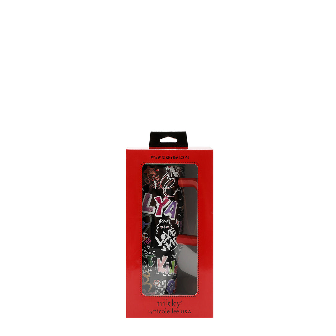 HANDLED TUMBLER WITH ACCENT CHERRY STRAW