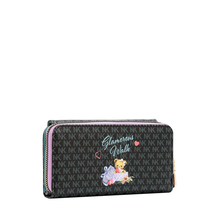 LARGE FLAP ZIP-AROUND WALLET