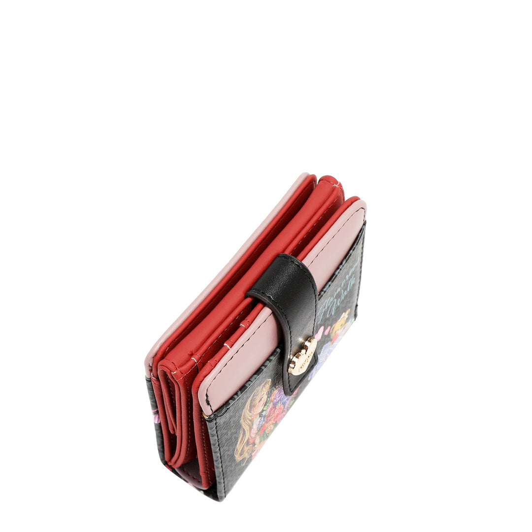COMPACT HEART BUTTON WALLET