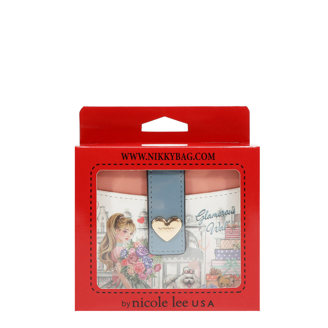 COMPACT HEART BUTTON WALLET