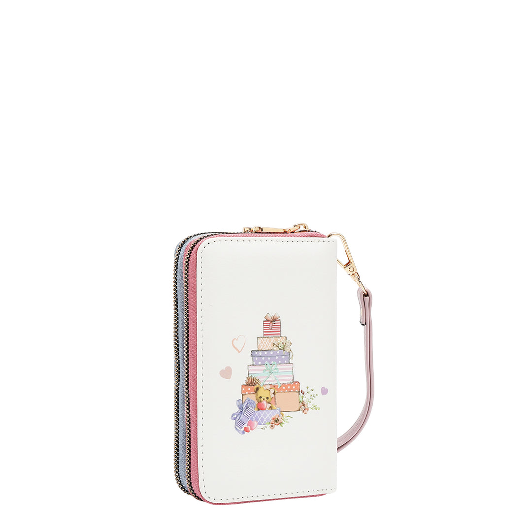 DOUBLE ZIP WRISTLET WALLET