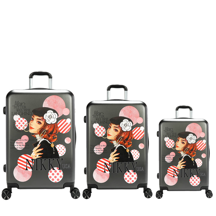 NIKKY 3 PC HARDCASE SET LUGGAGE